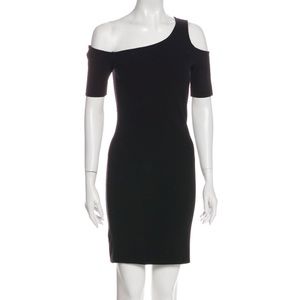 Helmut Lang asymmetrical black dress